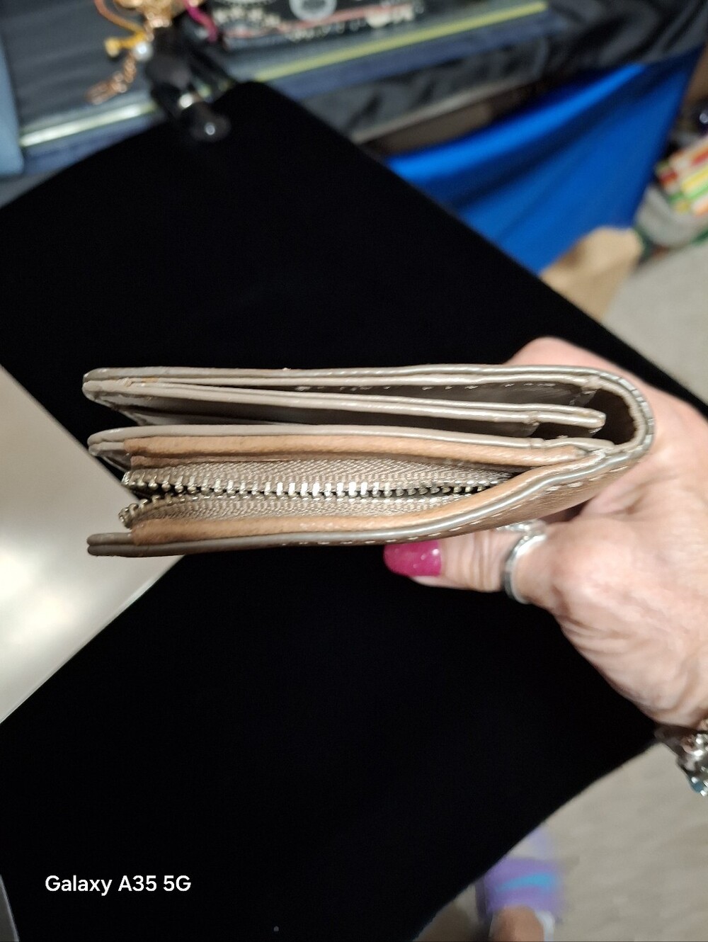 Cole haan Distressed tanish leather wallet - Picture 5 of 6
